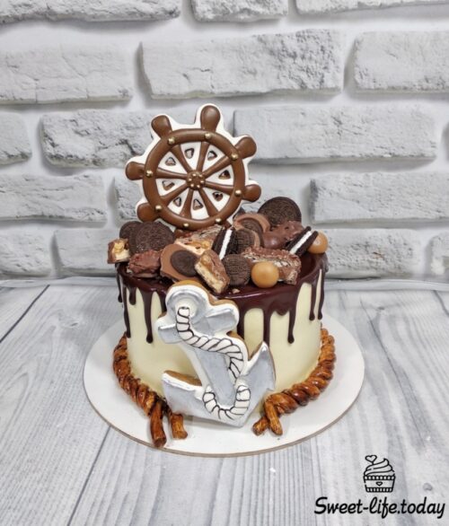 Торт для моряка на день рождения