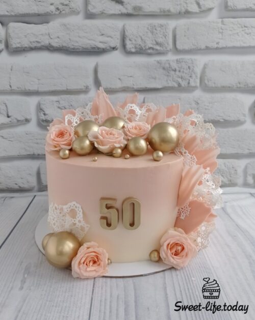 Женский торт на юбилей 50 лет
